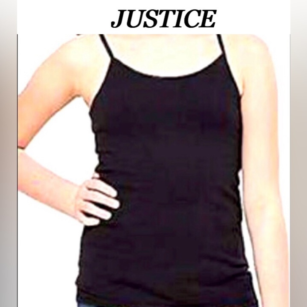 JUSTICE Scoop Neck Tank/cami color black SIZE 14/16 NWT - Picture 7 of 7
